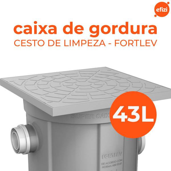 Imagem de Caixa de gordura com cesto de limpeza - fortlev