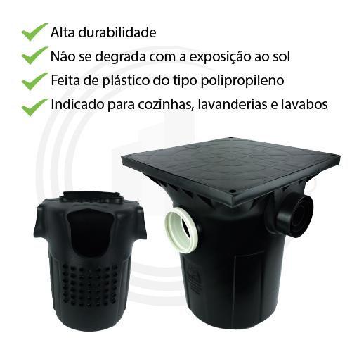 Imagem de Caixa de Gordura Premium com Cesto para Limpeza 20L Metasul