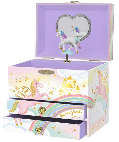 Imagem de Caixa de joias Giggle & Honey Musical Unicorn para meninas de 3 a 10 anos