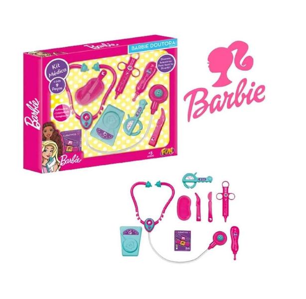 Imagem de Caixa de Kit Médico Barbie Doutora Barão Toys 