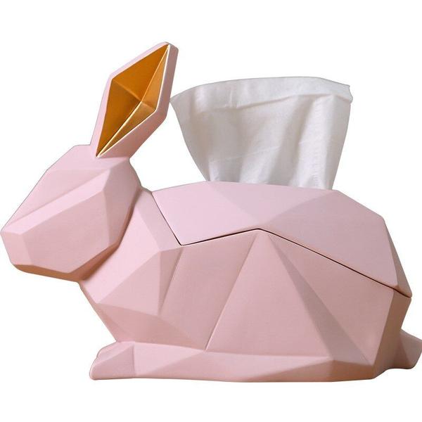 Imagem de Caixa de lenços Wokex Nordic Geometric Rabbit Resin 1,59 kg