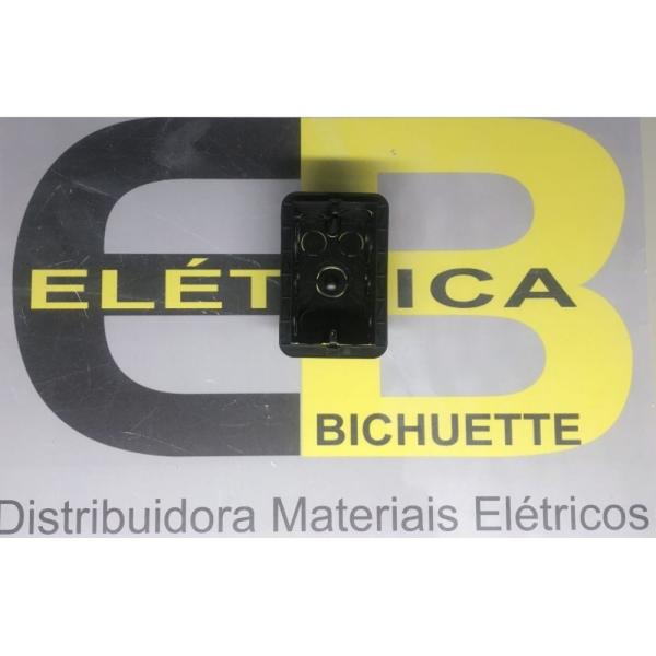 Imagem de Caixa de luz embutir 4x2 pvc alvenaria preta pial 689044