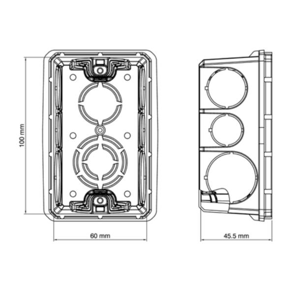 Imagem de Caixa de Luz Embutir PVC 4x2  Alta Amarela 57500044 TRAMONTINA