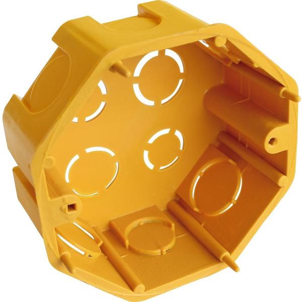 Imagem de Caixa de Luz Octagonal 4 X 4 Amarela Para Eletroduto Flexivel Plastilit