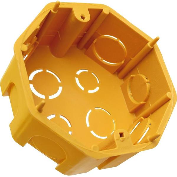 Imagem de Caixa de Luz Octagonal 4 X 4 Amarela Para Eletroduto Flexivel Plastilit