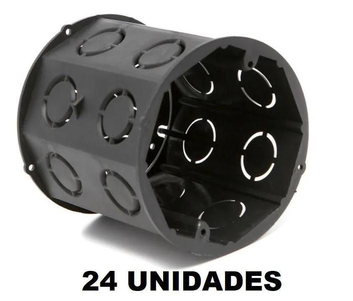 Imagem de Caixa De Luz Octogonal Laje Fundo Móvel Duplo Kit 24 Un.