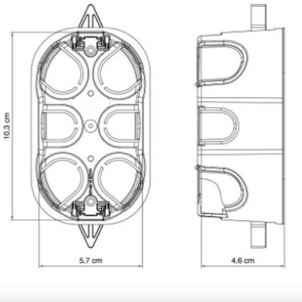 Imagem de Caixa De Luz Para Drywall 4X2 Amarela Para Obras