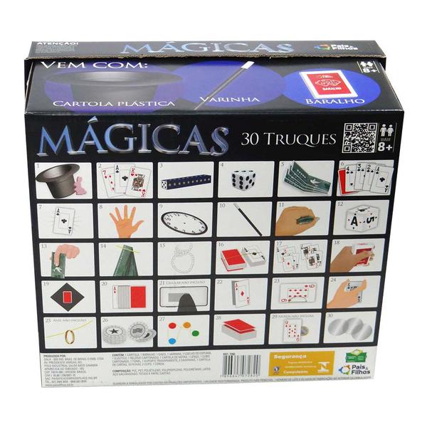 Imagem de Caixa de Mágicas Infantil com Cartola - 30 Truques - Pais e Filhos