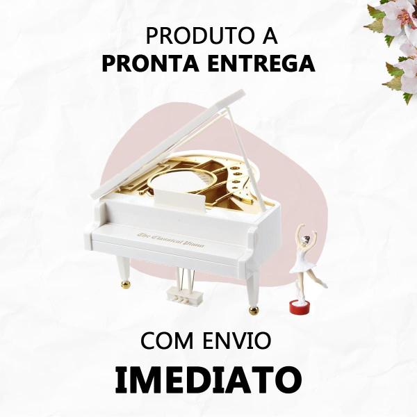 Imagem de Caixa de música Piano Organizador de joias Bailarina Dançarina