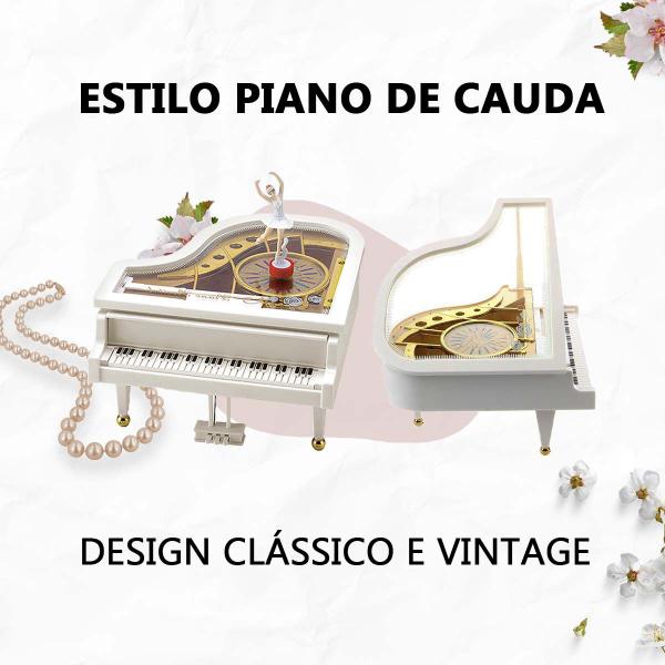 Caixa de música Piano Organizador de joias Bailarina Dançarina - Uny Gift Imagem de Caixa de música Piano Organizador de joias Bailarina Dançarina