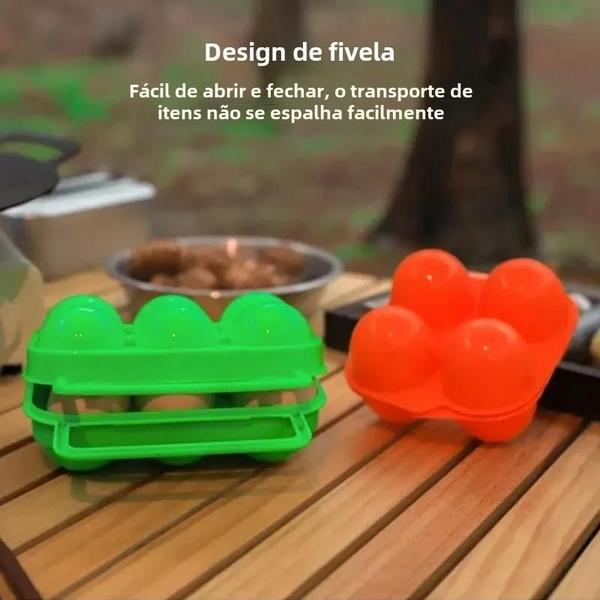 Imagem de Caixa de Ovos Portátil para 6 Unidades - À Prova de Quedas e Ideal para Viagens