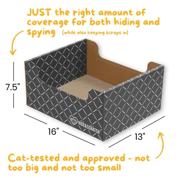 Imagem de Caixa de papelão Cat Scratcher e Cat Bed Hide & Scratch