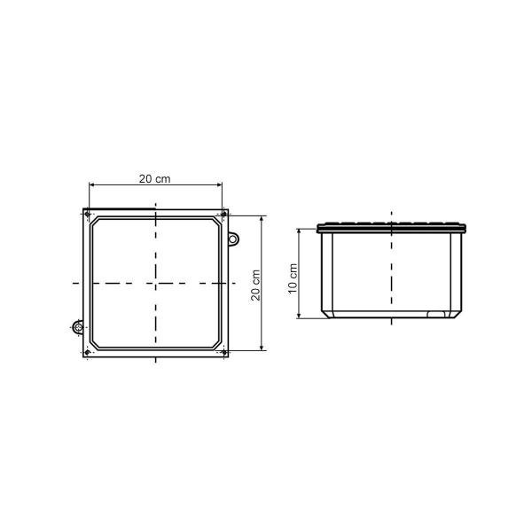 Imagem de Caixa de passagem CP- 2020 em aluminio com tampa reversivel