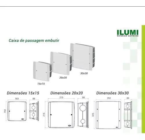 Imagem de Caixa de passagem de embutir 30x30 ilumi cod.620638