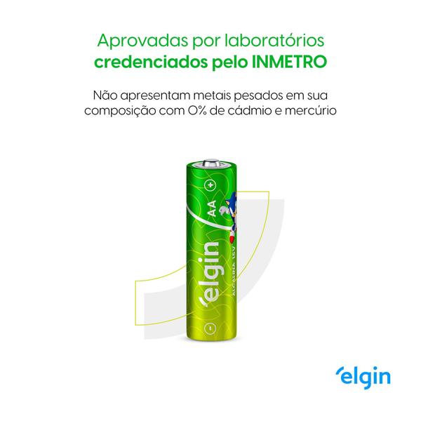 Imagem de Caixa De Pilhas Alcalina Elgin Energy Aa 10 Cartelas 8 C/ Un