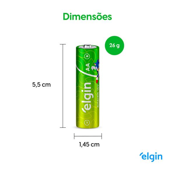 Imagem de Caixa De Pilhas Alcalina Elgin Energy Aa 10 Cartelas C/ 2 Un