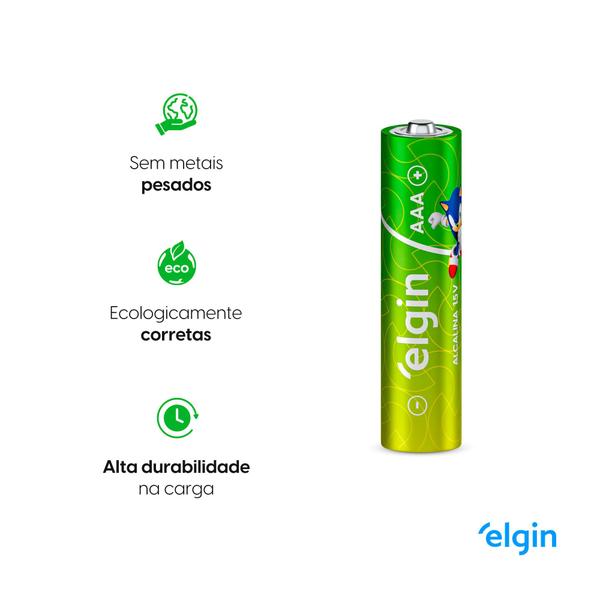 Imagem de Caixa De Pilhas Alcalina Elgin Energy Aaa 10 Blister C/2 Un