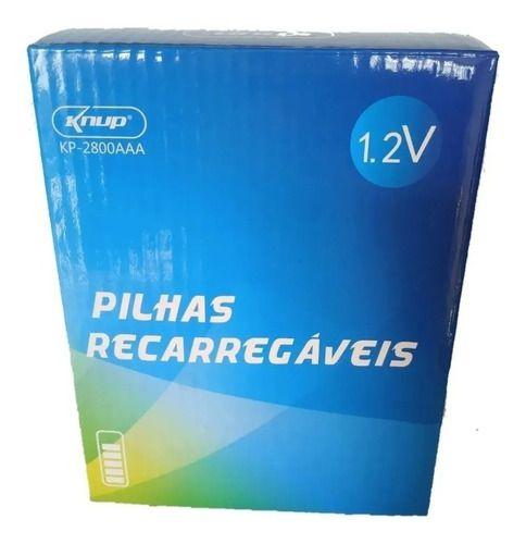 Imagem de Caixa De Pilhas Recarregável Knup Aaa 10 Blister C/4 Un