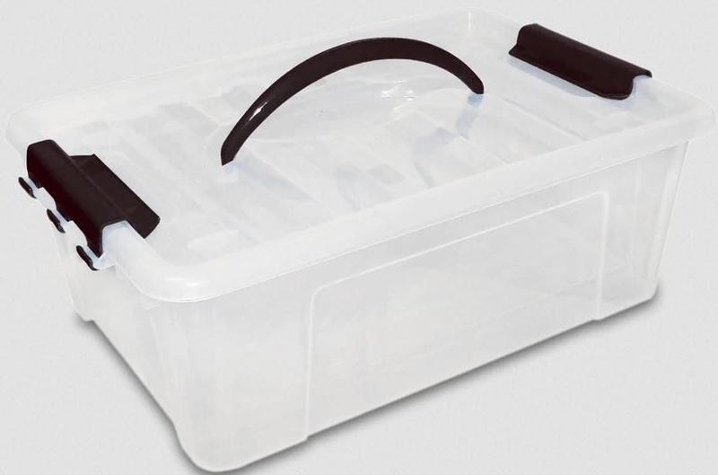 Caixa De Plastico Com Tampa Organizador 7 L Multiuso - Plasnew Imagem de Caixa De Plastico Com Tampa Organizador 7 L Multiuso