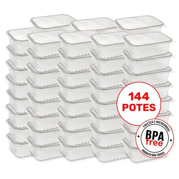 Caixa de Pote Retangular 500ml com Tampa Prafesta para Marmita Fitness com 144 unidades Imagem de Caixa de Pote Retangular 500ml com Tampa Prafesta para Marmita Fitness com 144 unidades