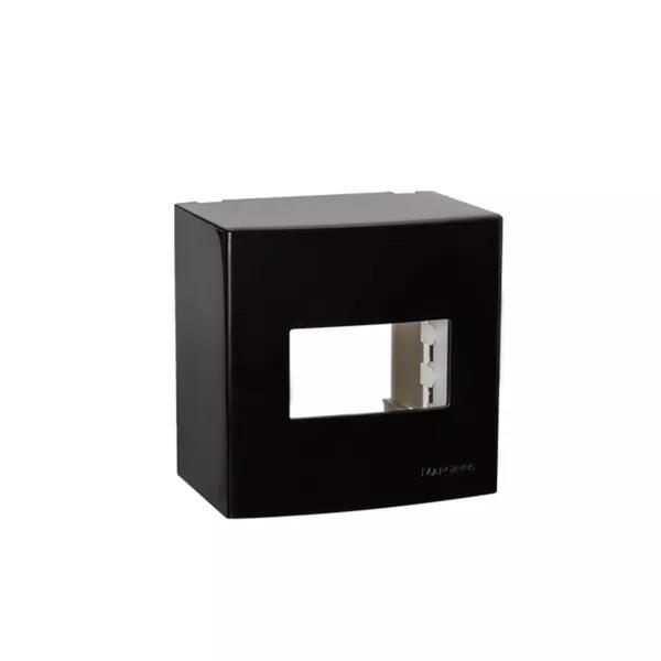 Imagem de Caixa de Sobrepor Preta + Interruptor Paralelo C/ LED Margirius EBONY SLEEK