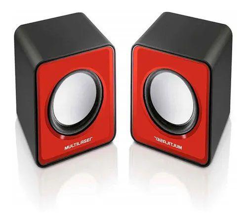 Imagem de Caixa De Som 2.0 Mini 3w Rms Multilaser Vermelho