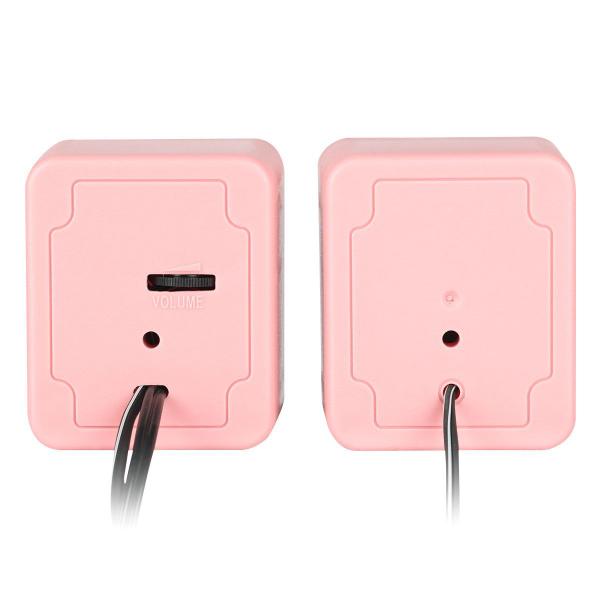 Imagem de Caixa De Som 2.0 Usb 5v 2x 1w Com Controlador De Volume Rosa - Vs-01r