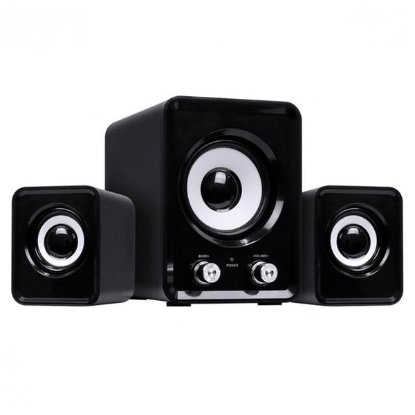 Imagem de Caixa De Som 2.1 Canais com Subwoofer Usb 3x1 Cabo P2 10W Preto