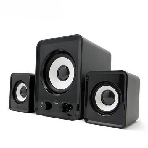 Imagem de Caixa De Som 2.1 Canais com Subwoofer Usb 3x1 Cabo P2 10W Preto