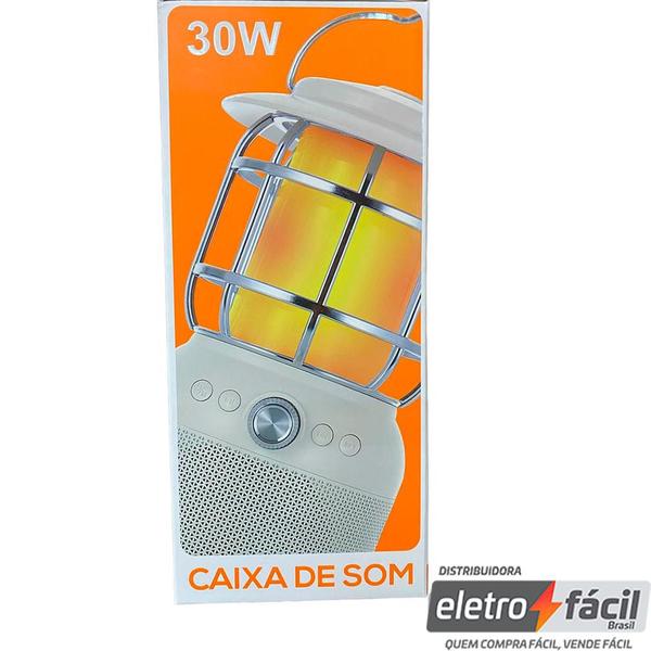 Imagem de Caixa De Som 30W + Lampião+Microfone Para Camping Lançamento