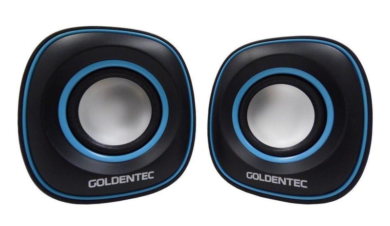 Imagem de Caixa de Som 6.0W RMS  Goldentec GT Sound 2.0 Preto/Azul - Goldentec Acessorios