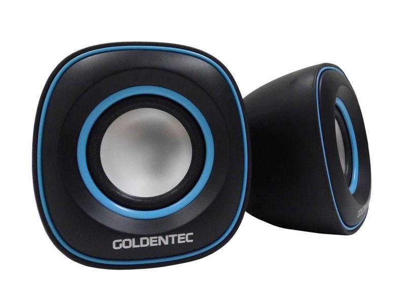 Imagem de Caixa de Som 6.0W RMS  Goldentec GT Sound 2.0 Preto/Azul - Goldentec Acessorios