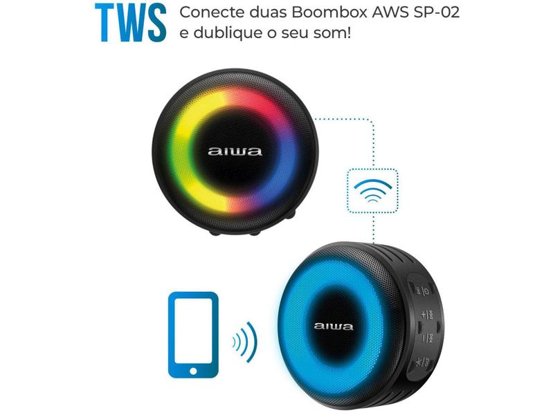 Imagem de Caixa de Som Aiwa AWS-SP-02 Bluetooth Portátil - 10W