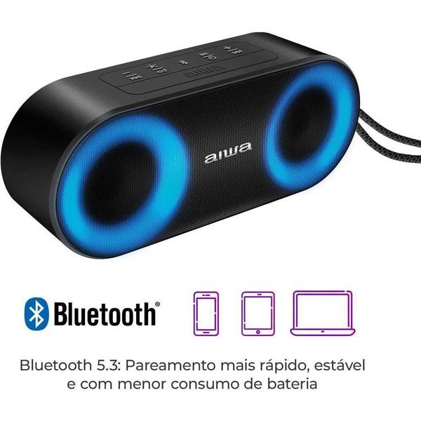 Imagem de Caixa de Som Aiwa Bluetooth IP65 20W Rms AWS-SP-01 Preto