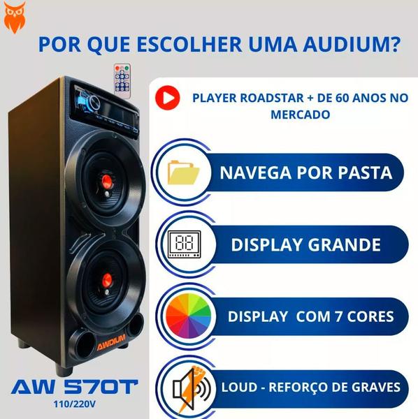 Imagem de Caixa De Som Alto volume Para Você Animar Sua a Festa - Tv-Pc-Bluetooth Potência da AWDIUM 570T