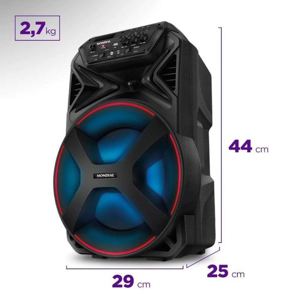 Imagem de Caixa de Som Amplificada CM250 Mondial Connect Party Plus 250W RMS Bluetooth 110V/220V