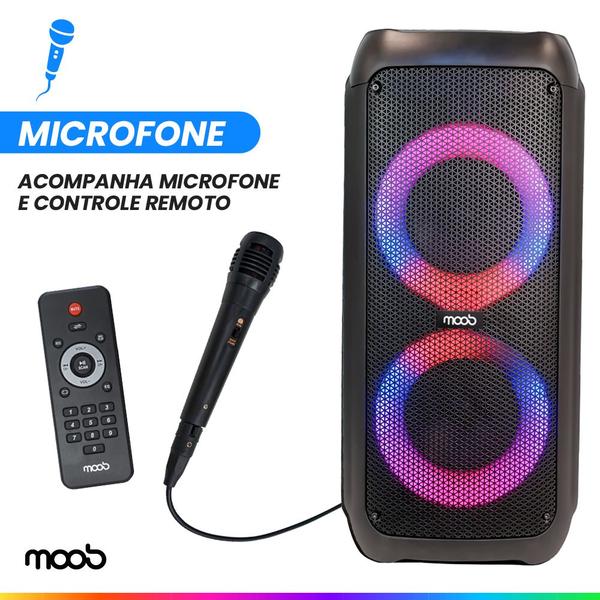 Imagem de Caixa de Som Amplificada Moob Urban 400W com Bluetooth TWS, Microfone, USB e Rádio FM