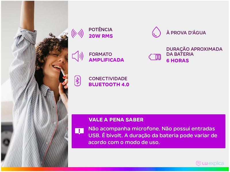 Imagem de Caixa de Som Amvox Duo X Bluetooth Portátil