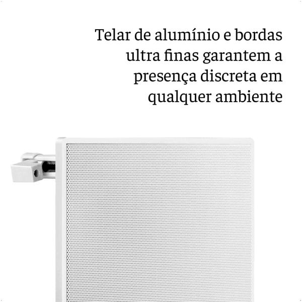 Imagem de Caixa de Som Arandela Quadrada Coaxial 50W RMS Frahm CS 6 Polegada 8 Ohms 70V Tela de Alumínio 138x138mm - 32145