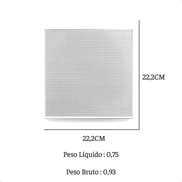Imagem de Caixa de Som Arandela Quadrada Frahm Coaxial 40W RMS 8 Ohms CX 6 Polegadas Tweeter Piezo Elétrico 196x196mm - 31557