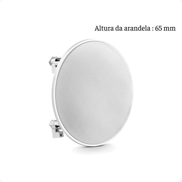 Imagem de Caixa de Som Arandela Redonda 40W 8 Ohms Frahm CS 6 Polegadas Com Trafo Branca Tweeter Piezo/Elétrico - 31553