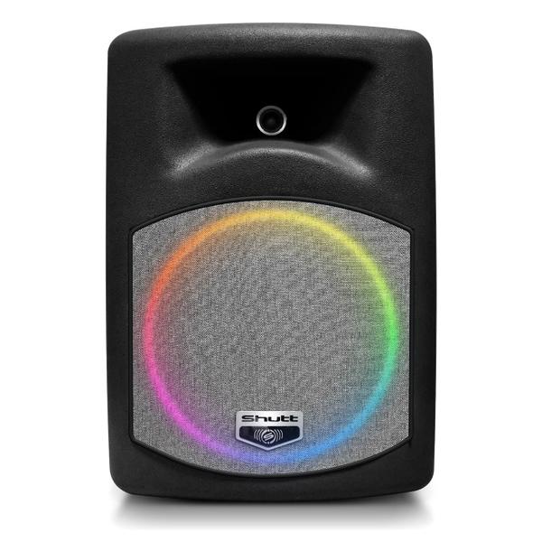 Imagem de Caixa De Som Ativa Shutt Retrô Lounge RGB 480w Subwoofer Connect 12 Pol Driver Titânio BT USB Bivolt