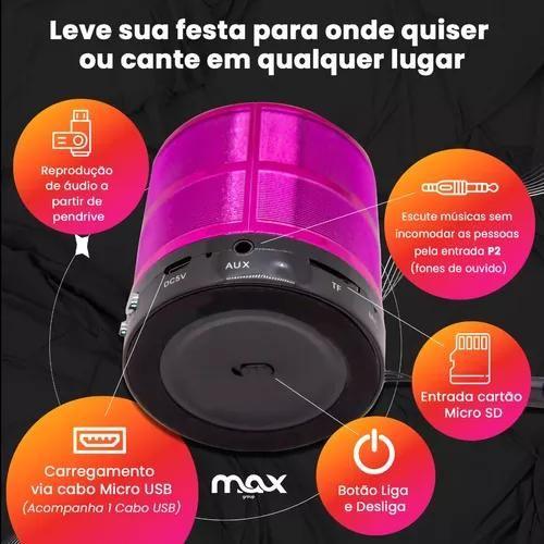 Imagem de Caixa De Som Bluetooth 5W Rms Grasep D-BH887 Portátil Mp3 Rádio Fm com entrada USB Pen Drive Micro SD Cartão De Memória