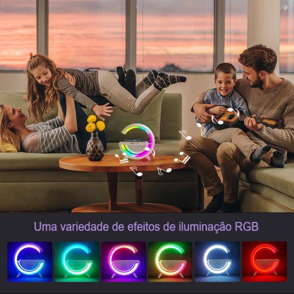 Imagem de Caixa De Som Bluetooth Luminária Rgb Induçao G Speaker