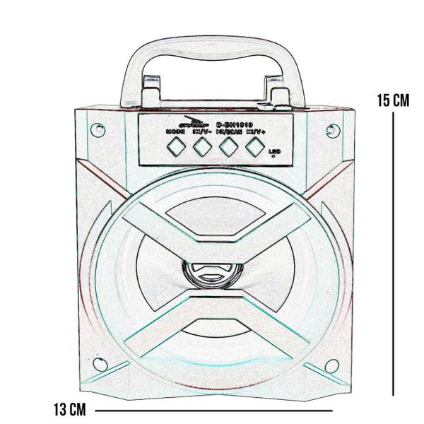 Imagem de Caixa de Som Bluetooth Mini Com E USB, FM, Mini SD - D-BH1019