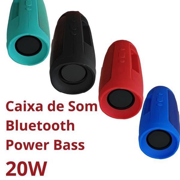 Imagem de Caixa De Som Bluetooth Portátil 20W Caixinha 2 Alto falantes