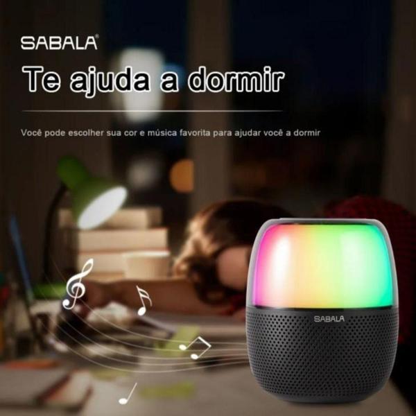 Imagem de Caixa De Som Bluetooth Portatil Com Luz Led Sabala Dr-102