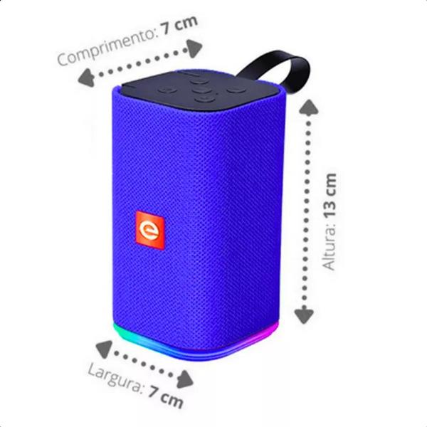 Imagem de Caixa De Som Bluetooth Rgb Com Rádio Fm Caixinha Potente Com Som Alto Entrada Usb