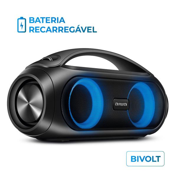 Imagem de Caixa de Som Boombox AIWA AWS-BBS-02 50W BT 4H IPX5 RGB USB