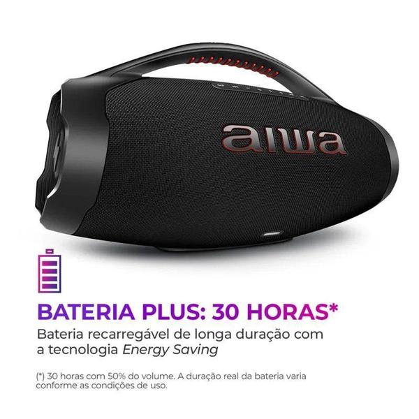 Imagem de Caixa de Som Boombox Plus AIWA BBS-01-B 200W BT 30H IP66 USB Bivolt Preto AWS-BBS-01-B